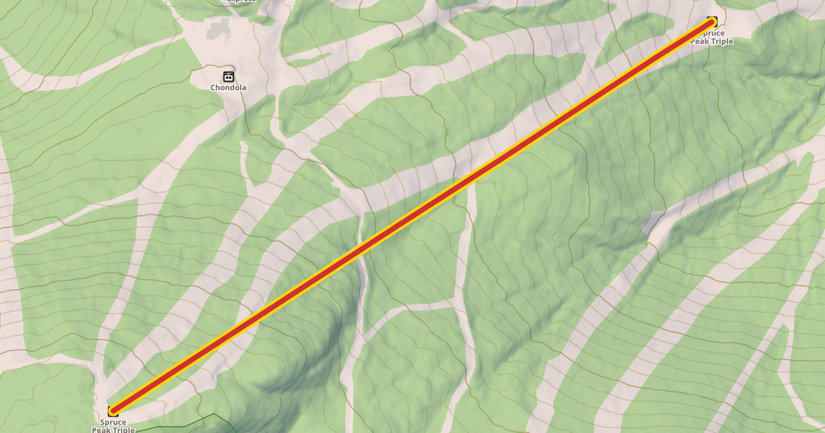 Map preview of Spruce Peak Triple
