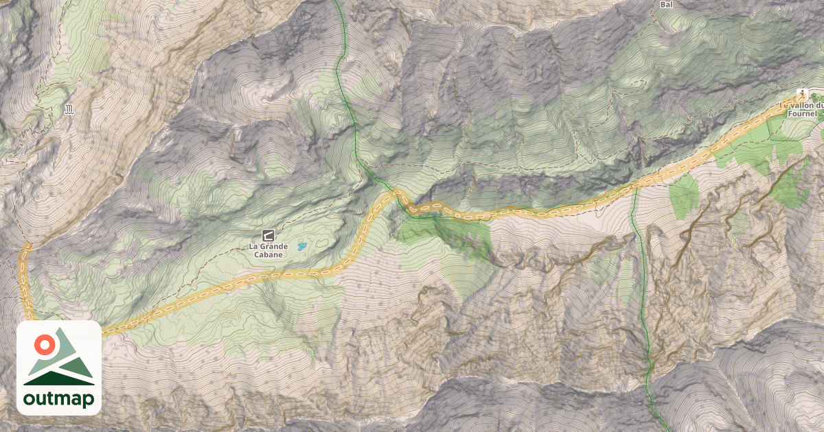 Map of Col de l'Aup Martin — L'Ourmande