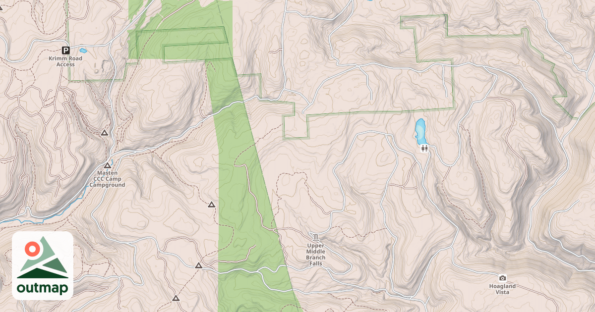 Map of Loyalsock State Forest & Worlds End State Park Snowmobile Trails