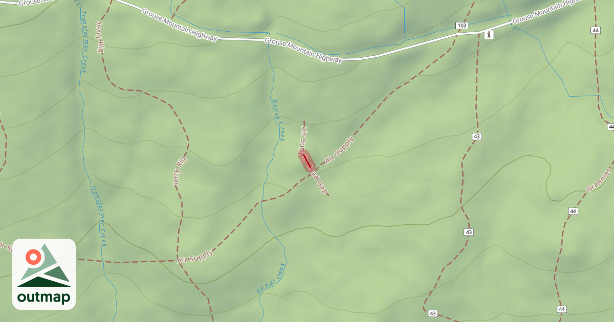 Map of Air Supply Road Gap