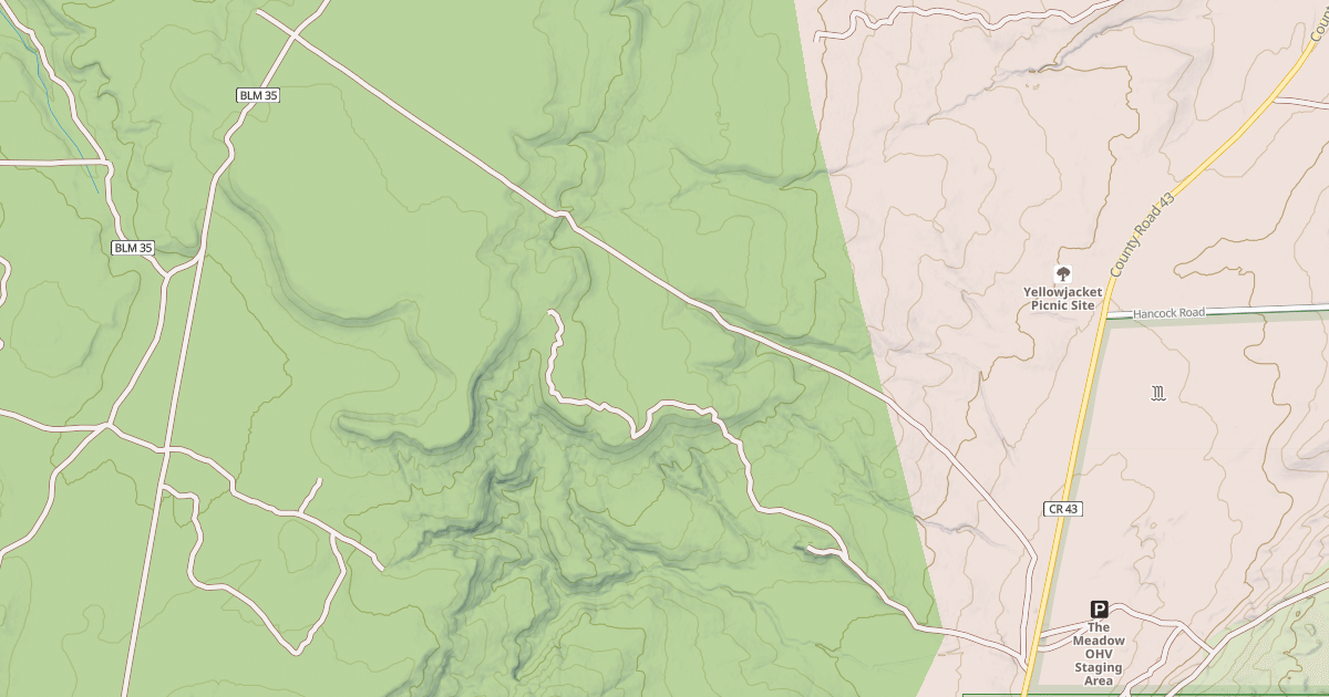 Map preview of BLM National GTLF Public Motorized Roads 1e6b858d-3d61-4180-b3c1-3f28e8ce2153