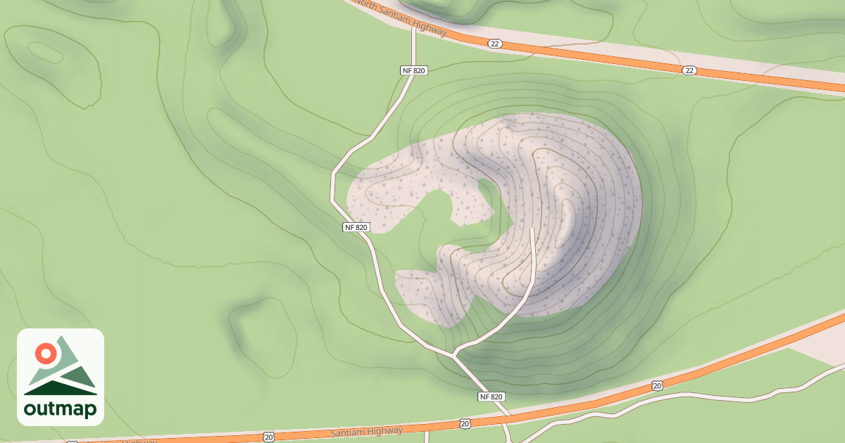 Map of LITTLE NASH CRATER