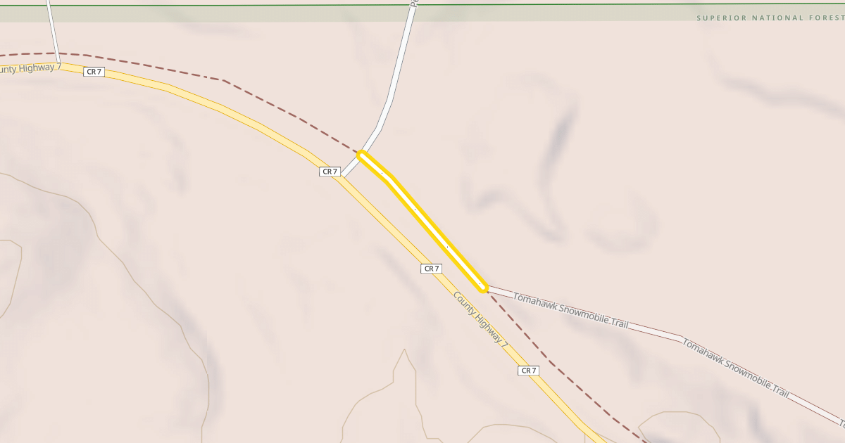 Map preview of Tomahawk Snowmobile Trail