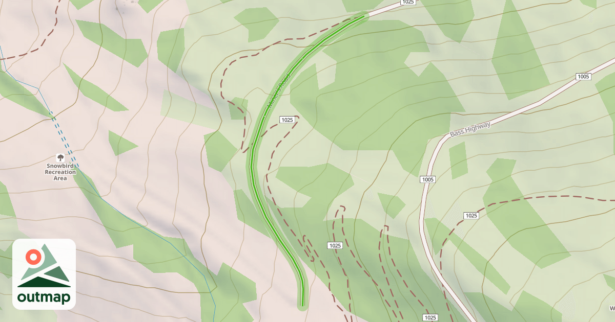 Map of Miner's Road