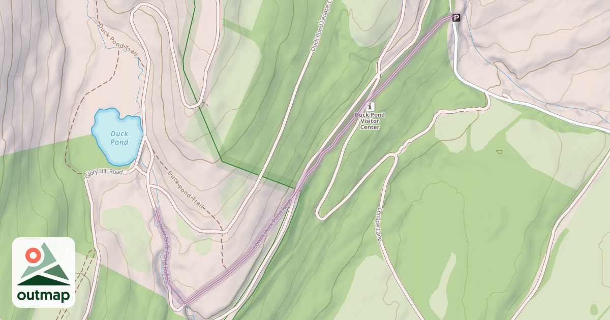 Map of Lower Duck Pond Road