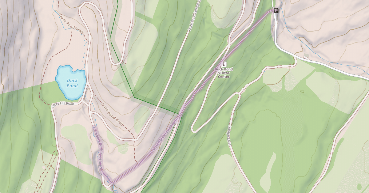 Map preview of Lower Duck Pond Road