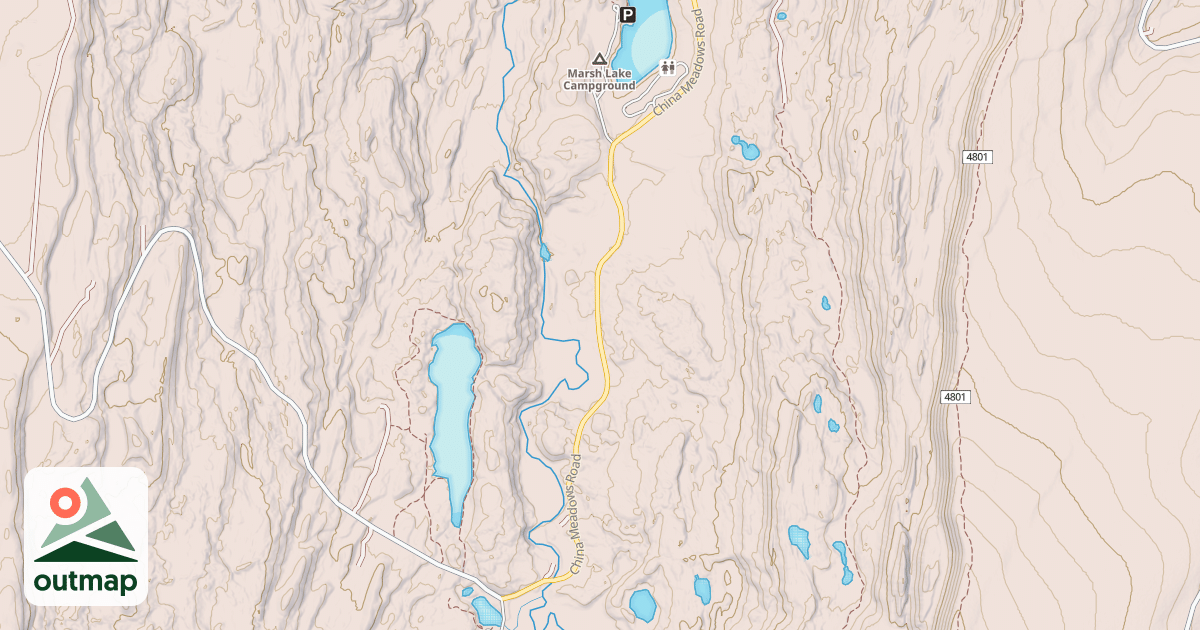 Map of CHINA MEADOWS-80072