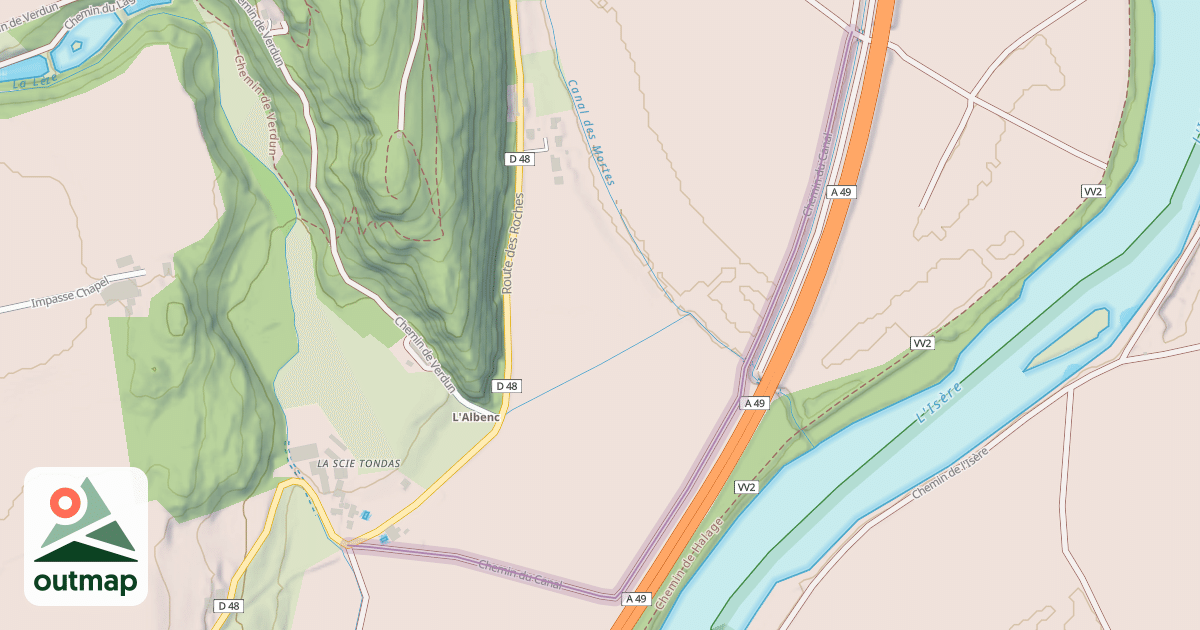 Map of Chemin du Canal