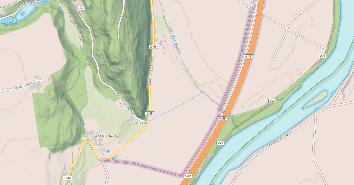 Map preview of Chemin du Canal