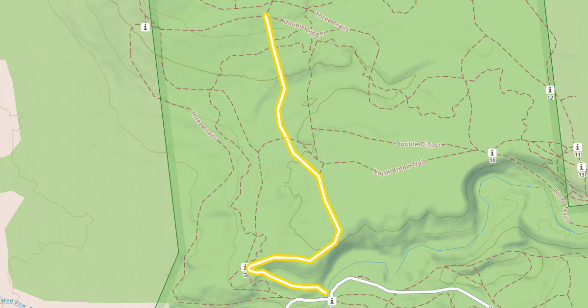 Map preview of Three Trails Cutoff