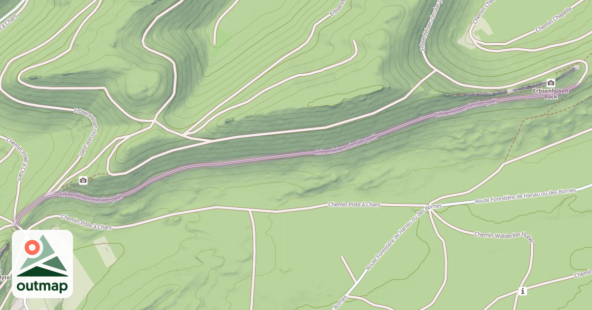 Map of Erbsenfelsen circular path