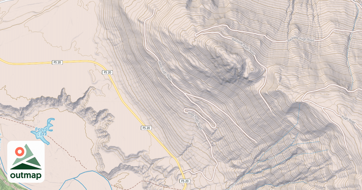 Map of WEST PUGH