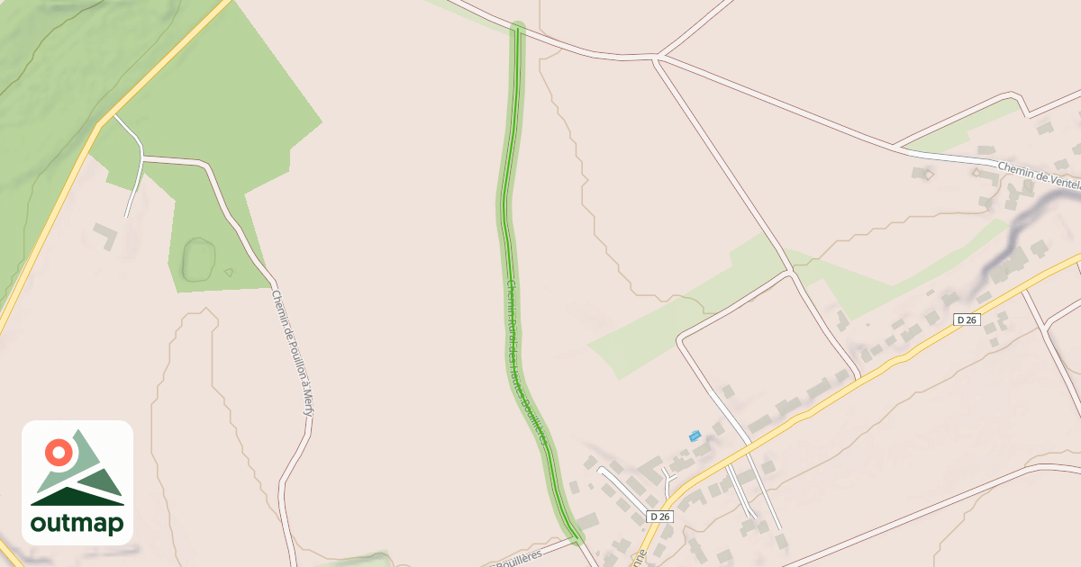 Map of Chemin Rural des Hautes Bouillières