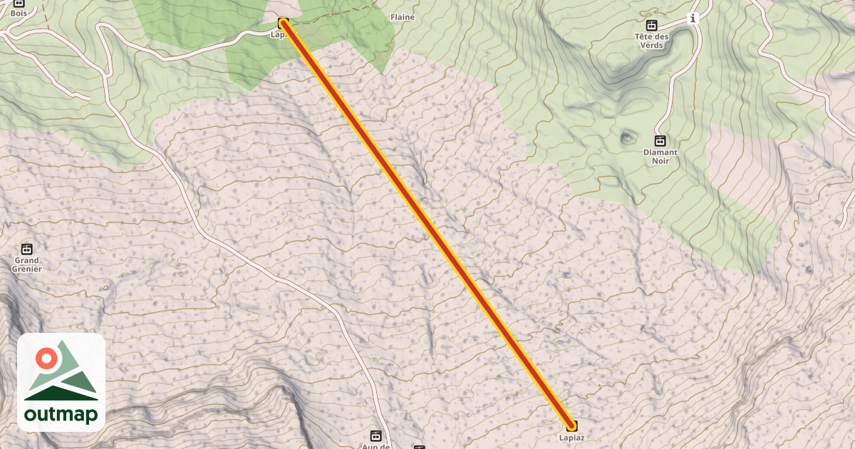 Map of Lapiaz