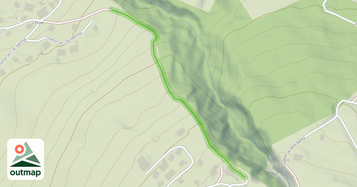 Map of Voie Communale No14 de Lépine aux Intages