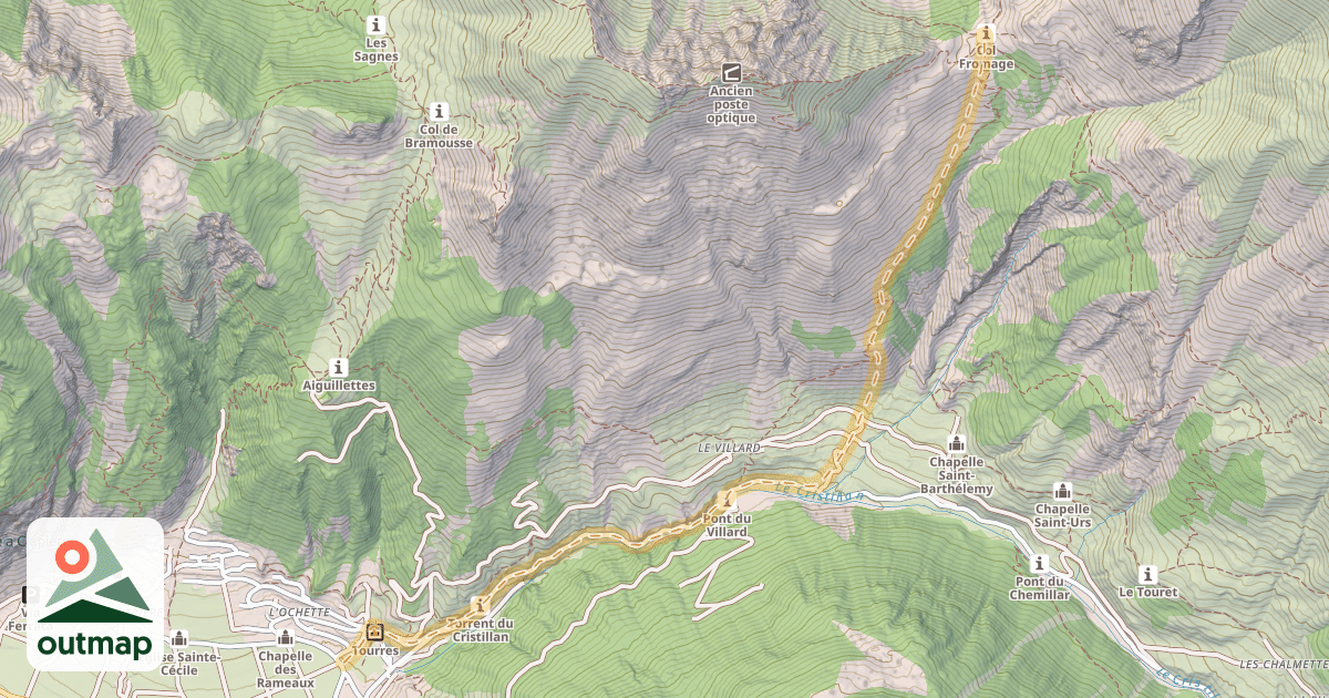 Map of Col Fromage — Ceillac