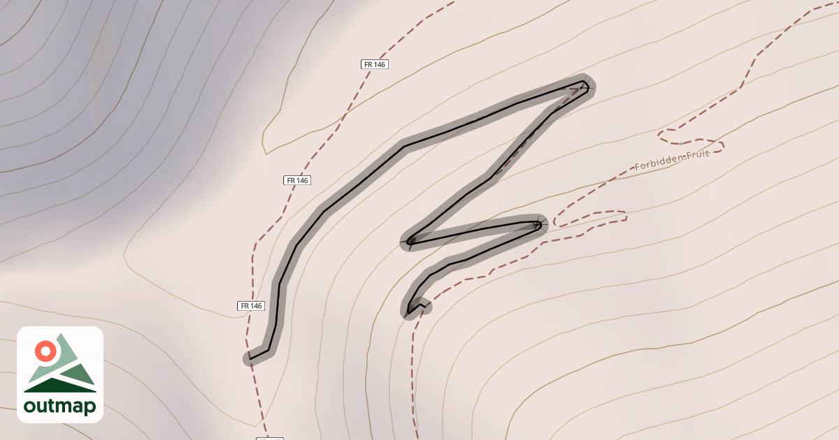 Map of Forbidden Fruit Trail #159
