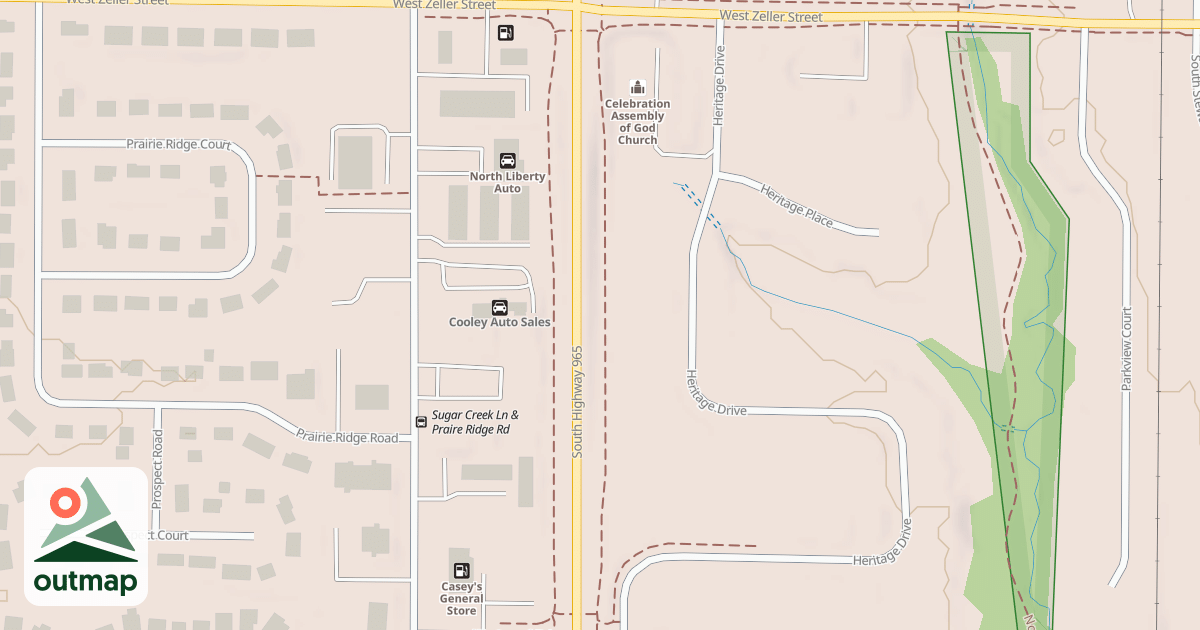 Map of Old Iowa 965