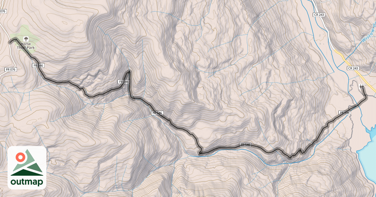 Map of Youngs Canyon Trail