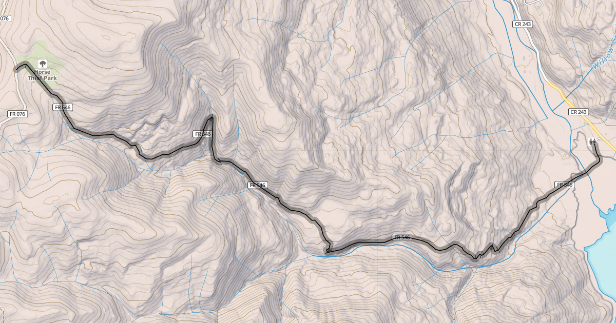 Map preview of Youngs Canyon Trail