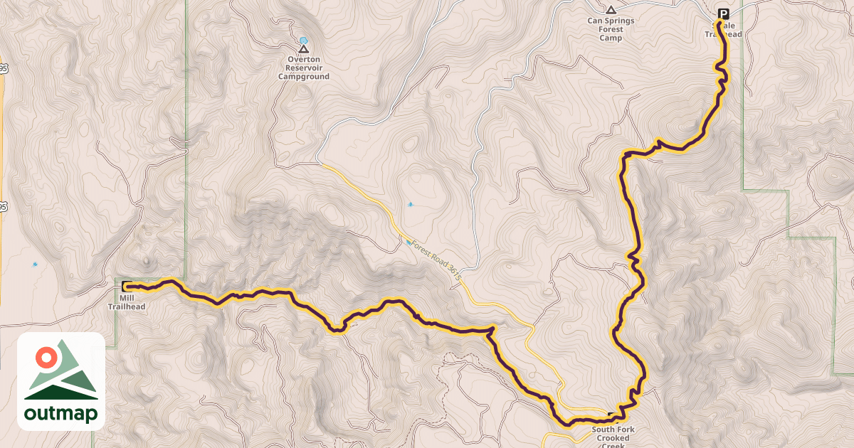 Map of Fremont National Recreation Trail