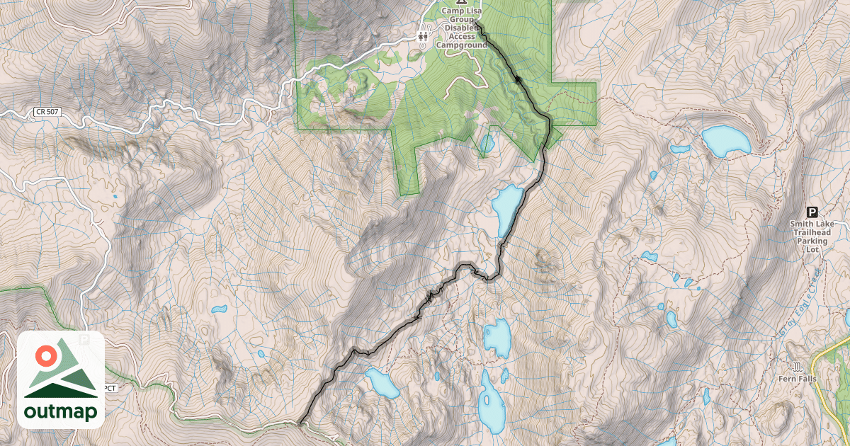 Map of Jamison Creek Trail