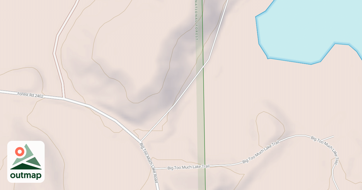 Map of BIG TOO MUCH LAKE SPUR B
