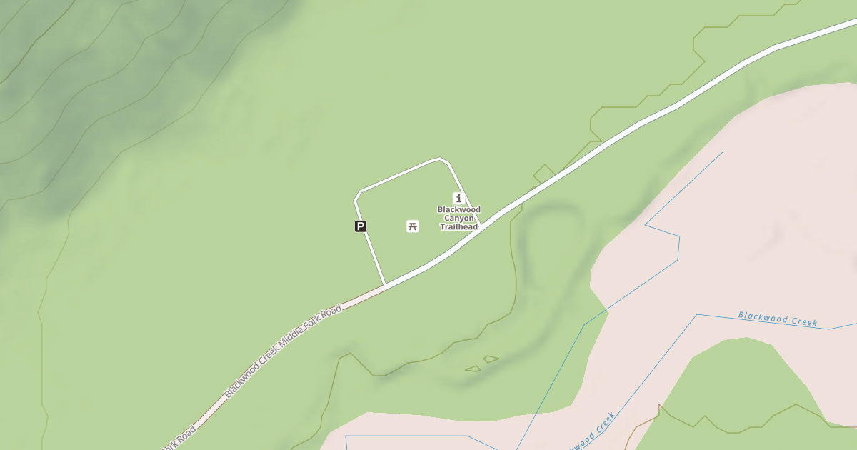 Map preview of BLACKWOOD CREEK OHV STAGING AR