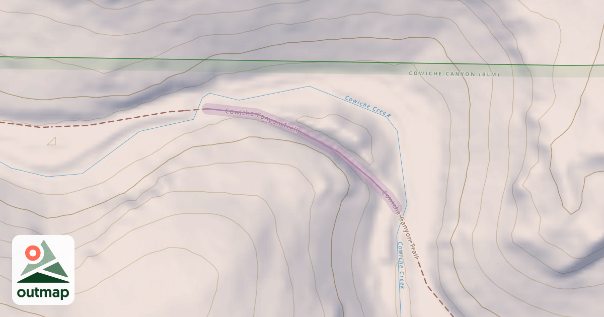 Map of Cowiche Canyon Trail