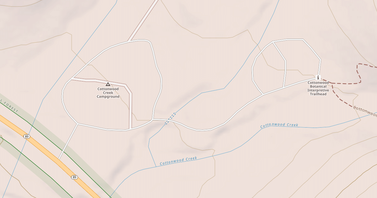 Map preview of COTTONWOOD CAMPGROUND
