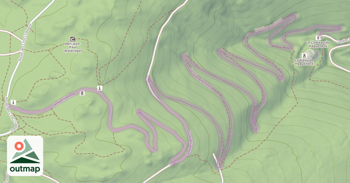 Map of Sentier Hertzog