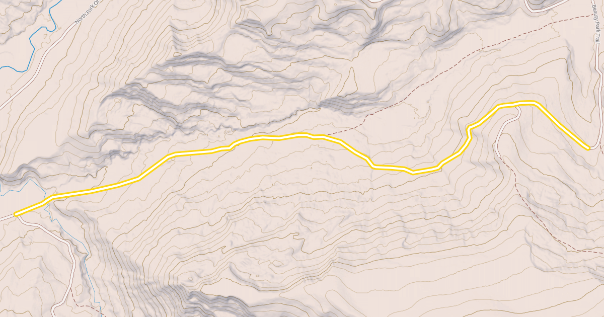 Map preview of Papoose Creek Road Snowmobile Trail