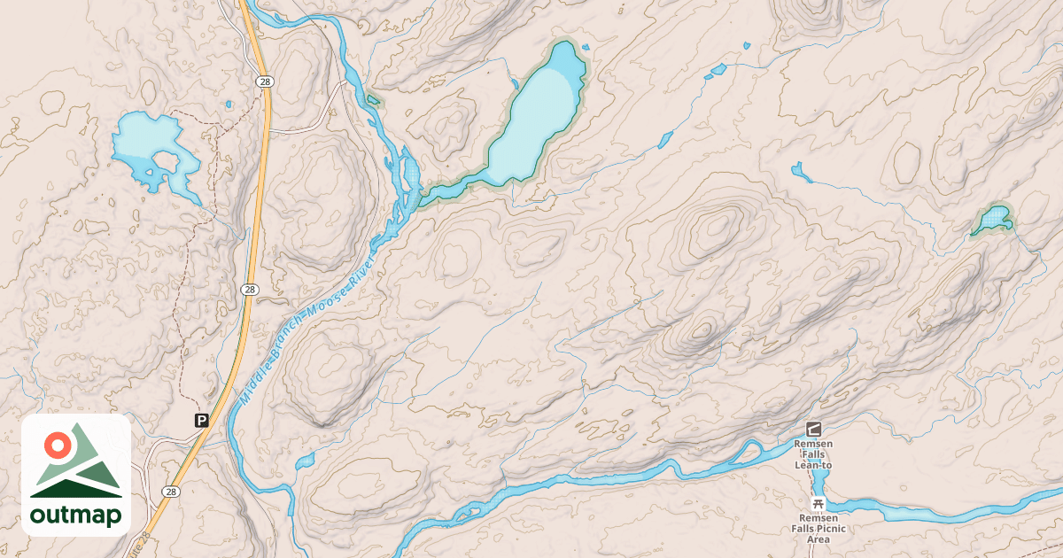 Map of Nicks Lake Outlet Trail