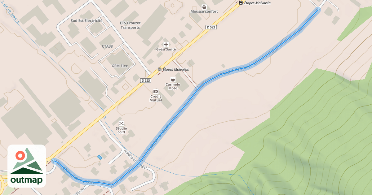Map of Chemin de l'Oratoire