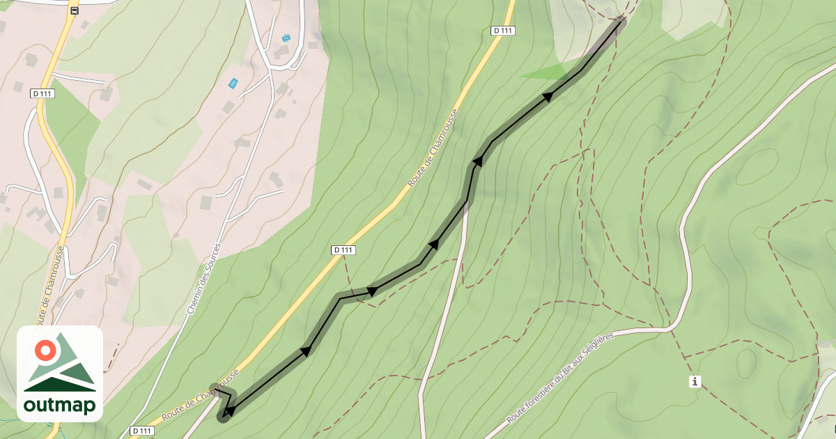 Map of Descente Séglières(variante)