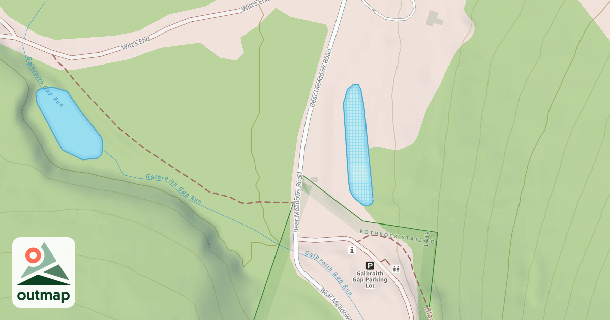 Map of Rothrock State Forest Seven Mountains Snowmobile Trails