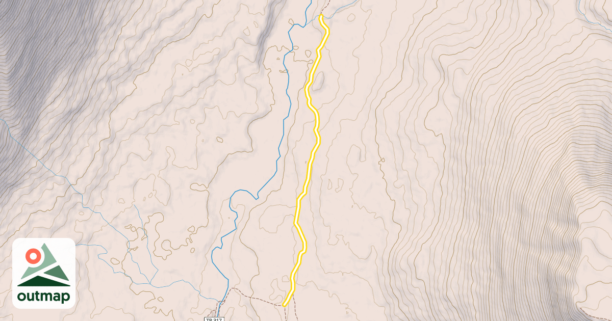 Map of Resurrection Pass Trail