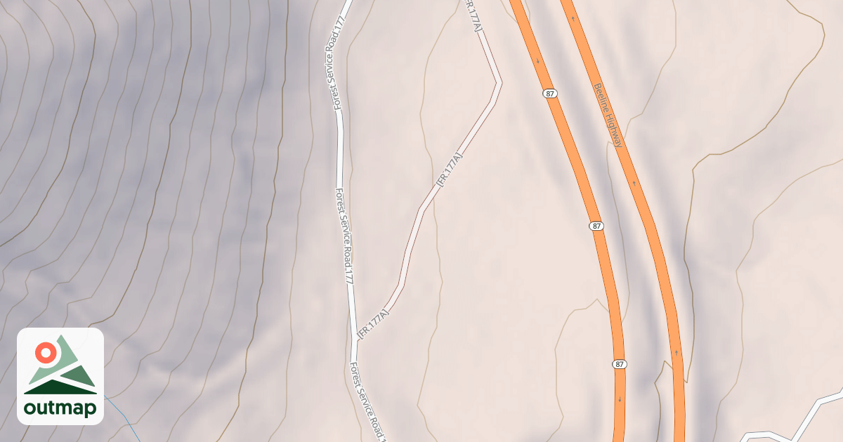 Map of CANE SPRING CUT OFF