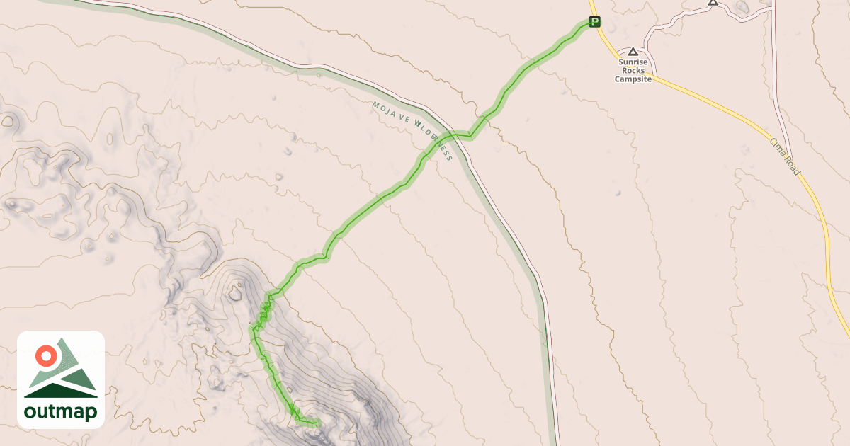 Map of Teutonia Peak Trail