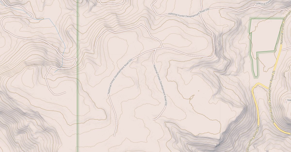 Map preview of USFS National Forest System Roads {7D1D9B2A-123F-4BD1-BCB0-28D30A84D703}
