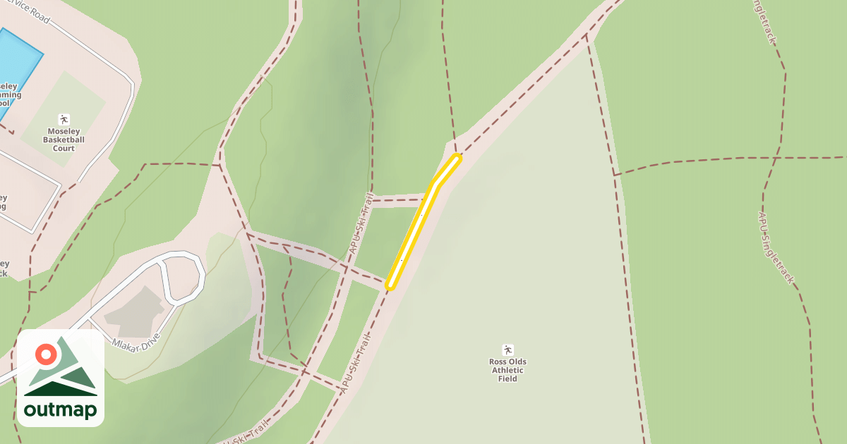 Map of APU Ski Trail