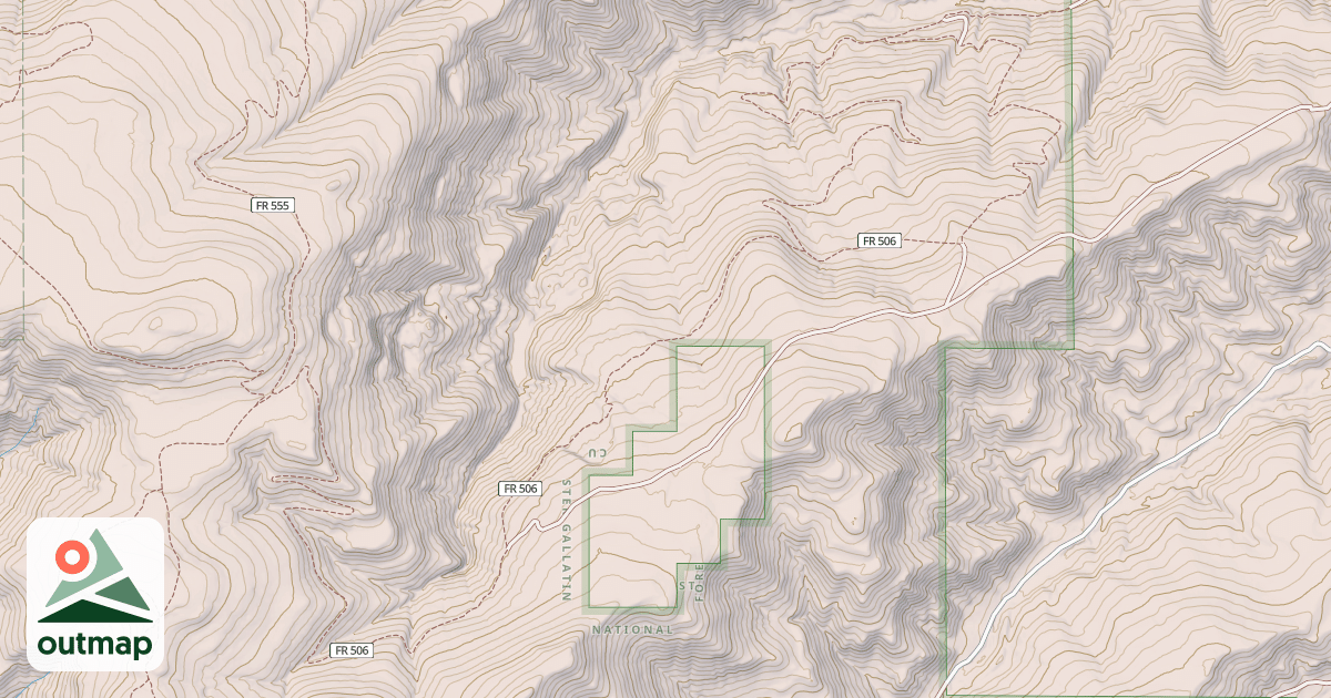 Map of Bangtail Creek