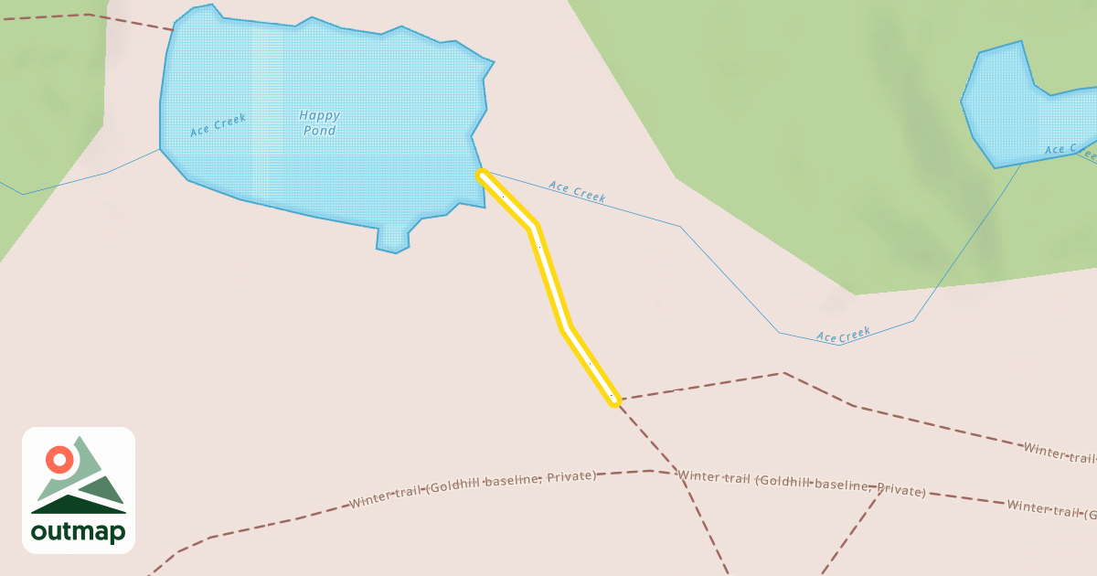 Map of Winter trail (Gold Hill baseline, reroute)