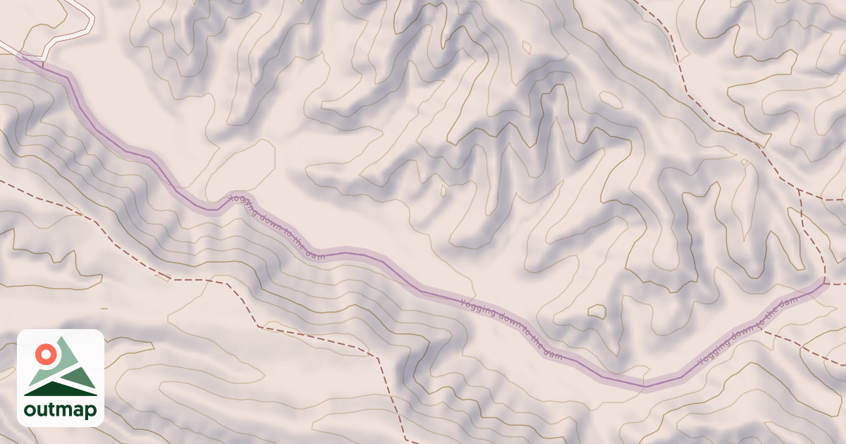 Map of Yogging down to the dam