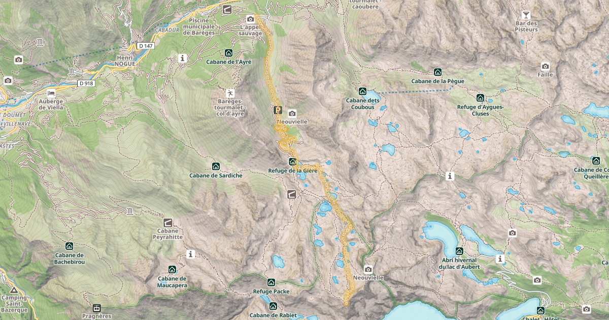 Map preview of Turon de Néouvielle — Barèges