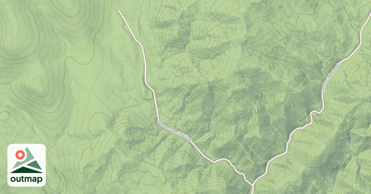 Map of HUNTOON VALLEY SPUR