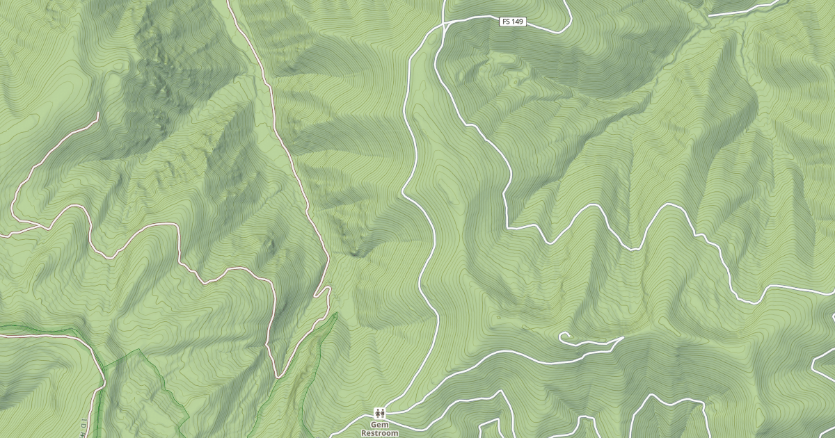 Map preview of Marten Creek Snowmobile Route