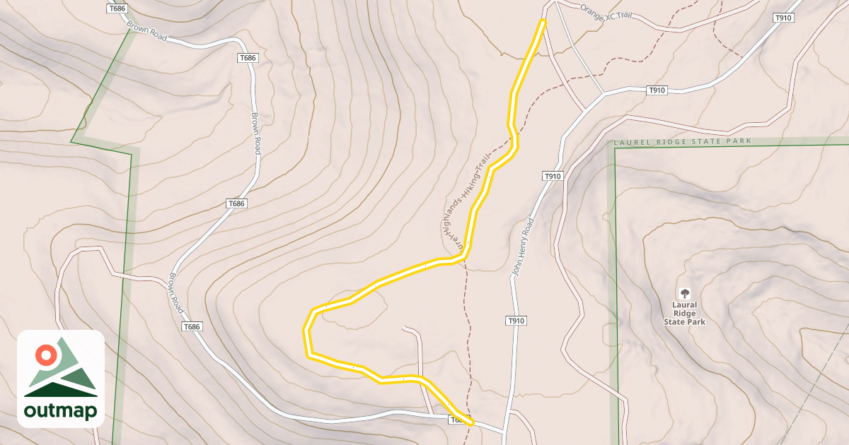 Map of Orange XC Trail