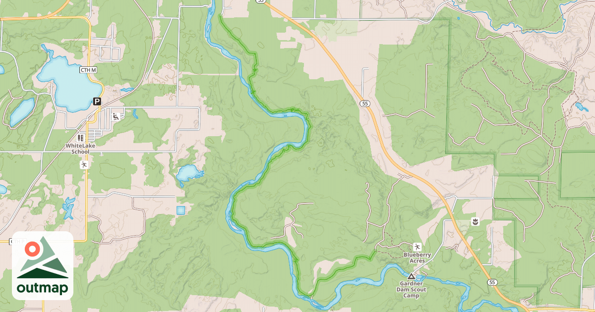 Map of Wolf River Trail