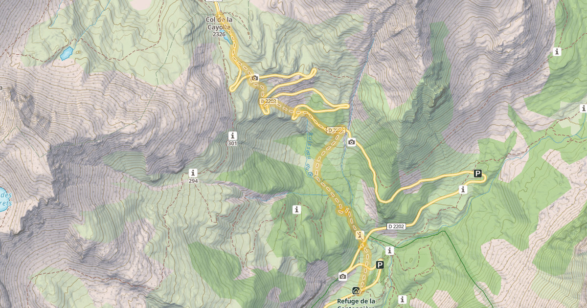 Map preview of Col de la Cayolle — Refuge de la Cantonnière